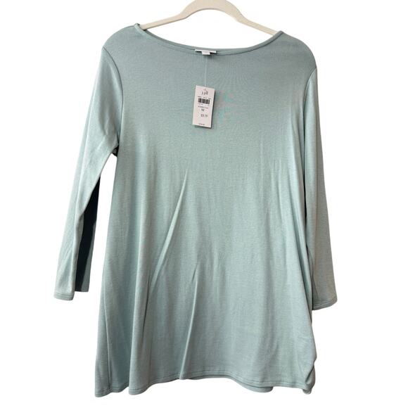 PureJill Top Women's Size M Medium Round Neck Sage Green New With Tags - Picture 1 of 7